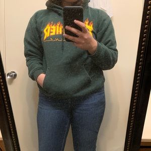 Thrasher Hoodie. It is a mens fit.